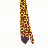 Back of Vintage 1990's Structure Sunflower Floral Patterned Tie