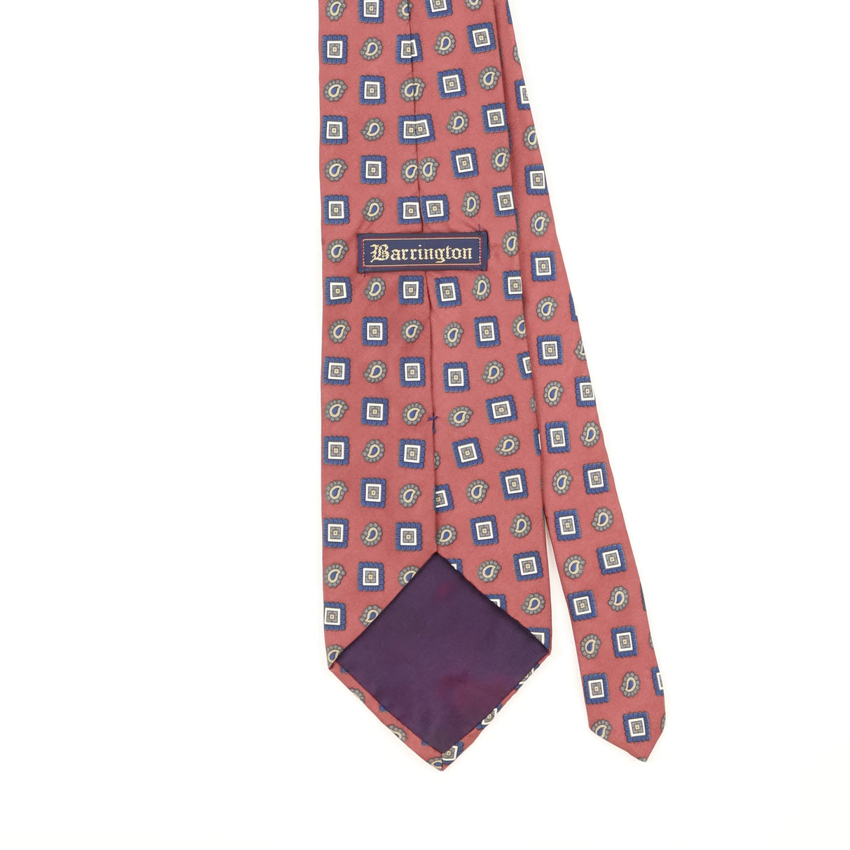 Back Detail of Vintage 1990's Geometric Patterned Tie