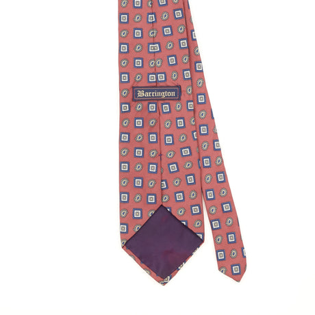 Back Detail of Vintage 1990's Geometric Patterned Tie