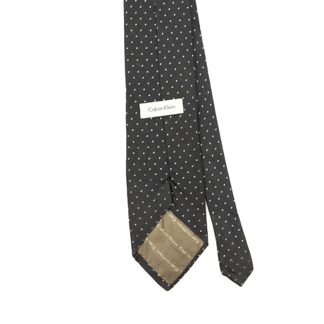 Back Back Detail of Vintage Calvin Klein Polka Dot Patterned Tie