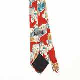Back Back Detail of Vintage 1990's Tom James Sketches Abstract Patterned Tie