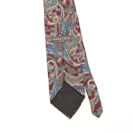Back Back Detail of Vintage 1990's Andhurst Paisley Patterned Tie