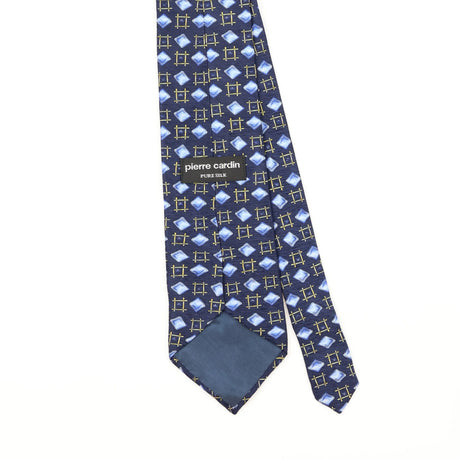 Back Back Detail of Vintage 1990's Pierre Cardin Geometric Patterned Tie