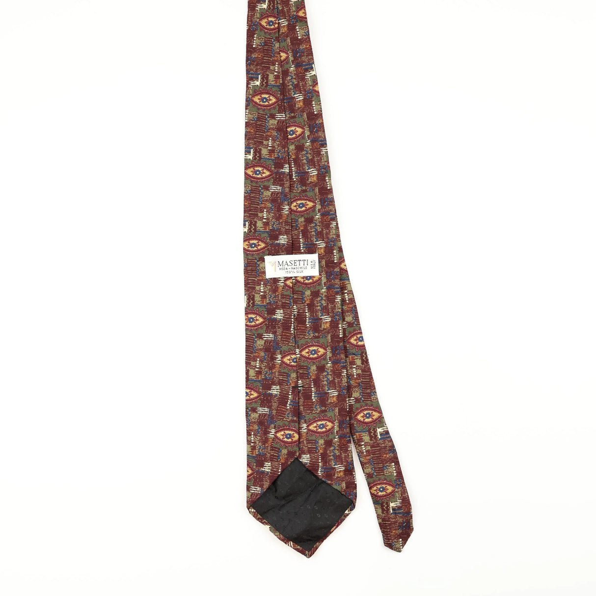Back of Vintage 1990's Geometric Patterned Tie