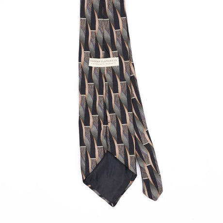 Back Back Detail of Vintage 1990's Haggar Geometric Patterned Tie