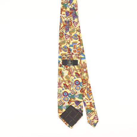 Back of Vintage 1990's Ribbon Cartoon Patterned Tie