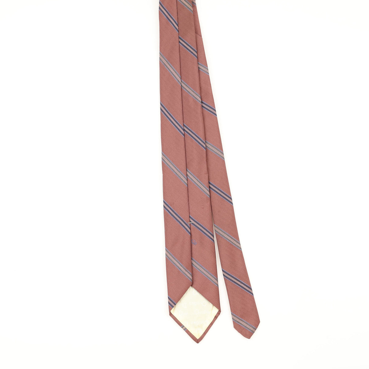 Back of Vintage 1990's Christian Dior Striped Patterned Tie