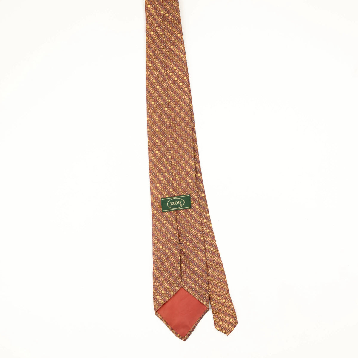 Back Back of Vintage 1990's Izod Geometric Patterned Tie