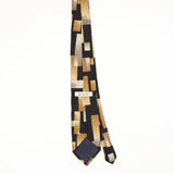 Back Back of Vintage 1990's Blocks Geometric Patterned Tie