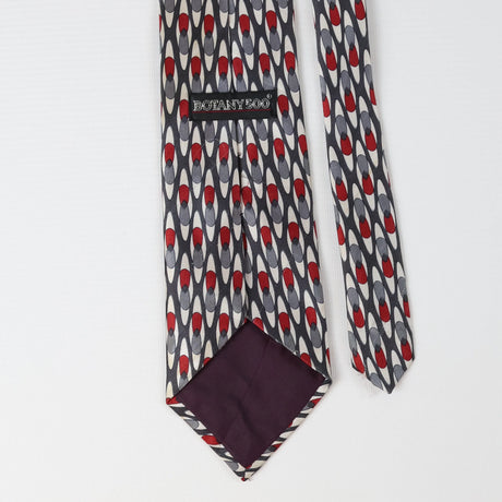 Back Detail of Vintage Botany 500 Geometric Patterned Tie