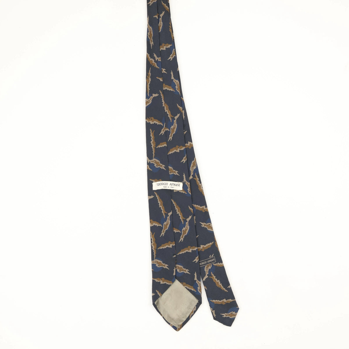 Back Back of Vintage 1990's Giorgio Armani Abstract Patterned Tie