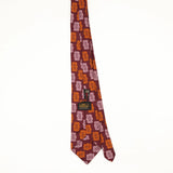 Back Back of Vintage 1980's Geometric Patterned Tie