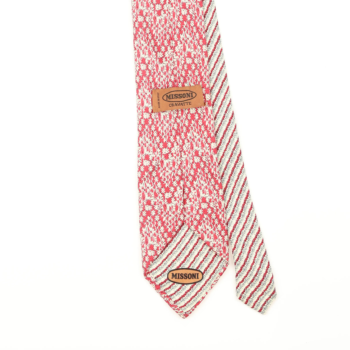 Back Detail of Vintage 1990's Missoni Abstract Patterned Tie