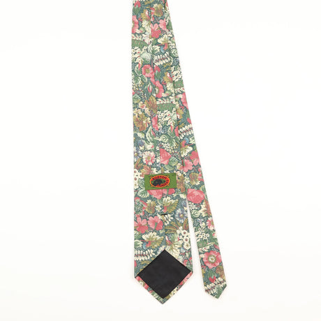 Back of Vintage 1980's Boston Traders Floral Patterned Tie