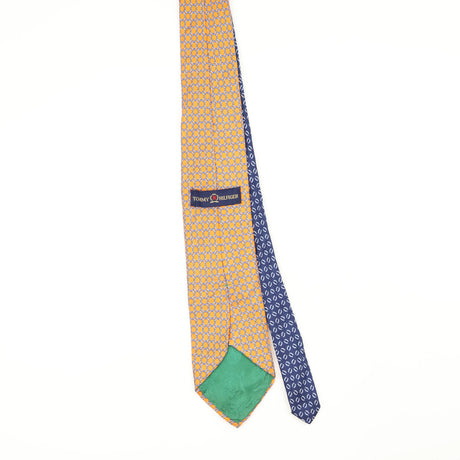 Back Back of Vintage 1990's Tommy Hilfiger Hoops Geometric Patterned Tie