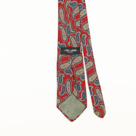 Back Detail of Vintage 1990's Paisley Patterned Tie