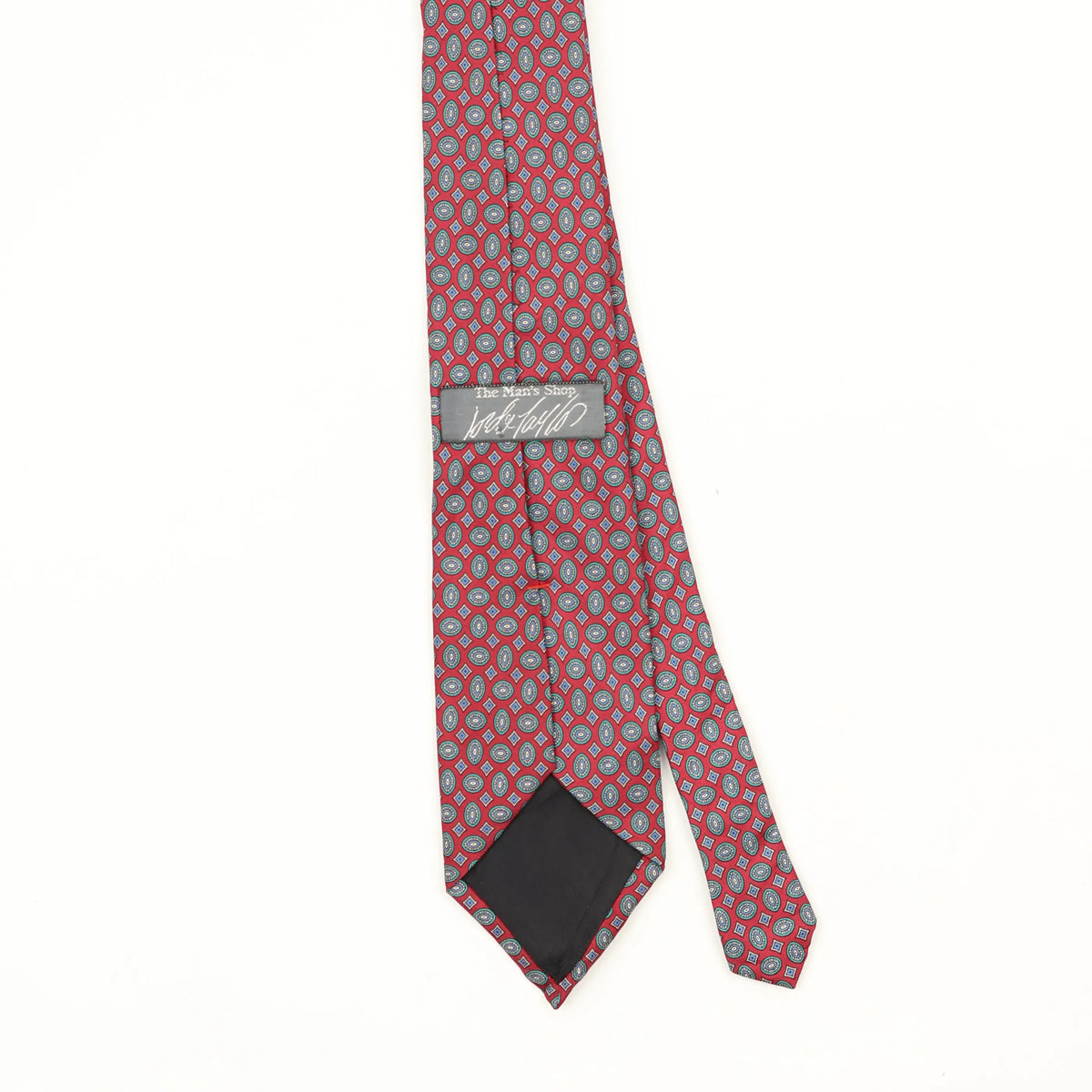 Back Back Detail of Vintage 1990's Geometric Patterned Tie