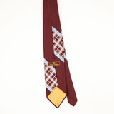 Back Back of Vintage 1980's Plaids & Checks Patterned Tie
