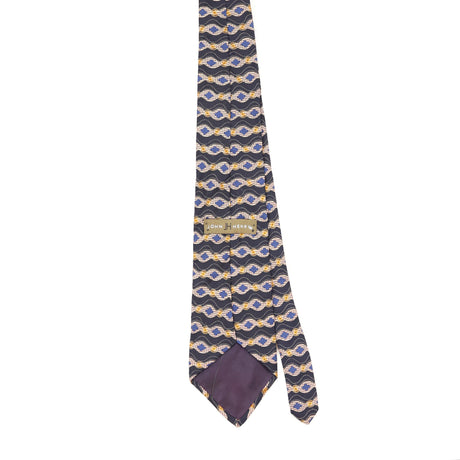 Back Back of Vintage 1990's John Henry Geometric Patterned Tie