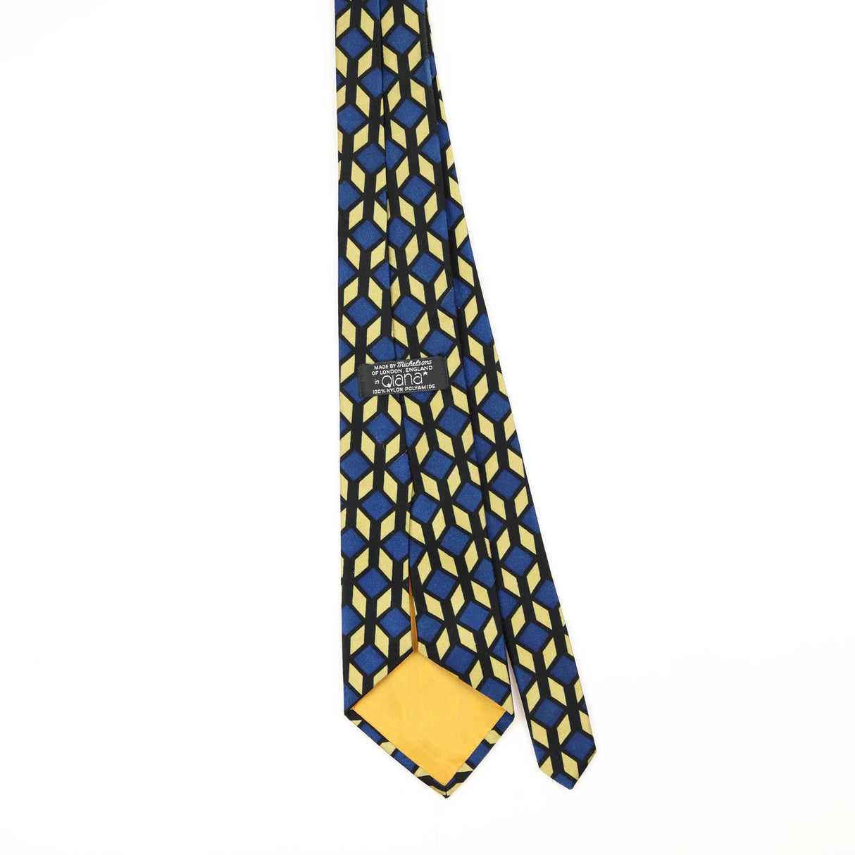 Back Back of Vintage 1980's Michelsons Geometric Patterned Tie