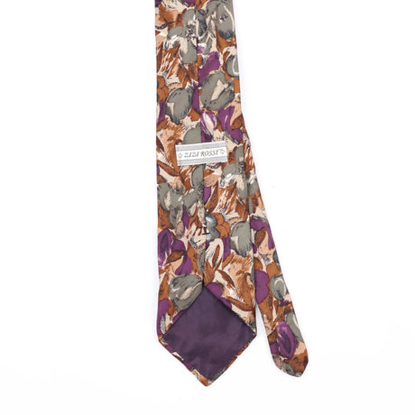 Back Back Detail of Vintage 1990's Floral Patterned Tie