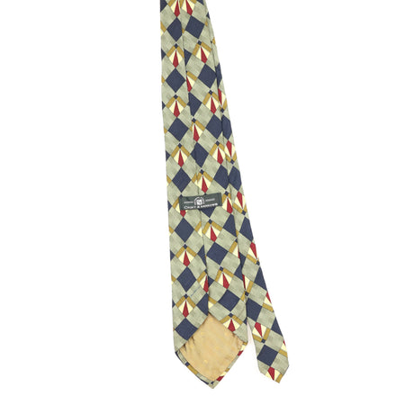 Back Back of Vintage 1990's Croft & Barrow Geometric Patterned Tie