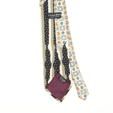 Back Back Detail of Vintage 1990's Abstract Patterned Tie