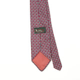 Back Back Detail of Vintage 1990's Bert Pulitzer Links Geometric Patterned Tie
