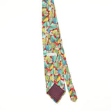 Back Back of Vintage 1990's Enrico Coveri Leaves Floral Patterned Tie