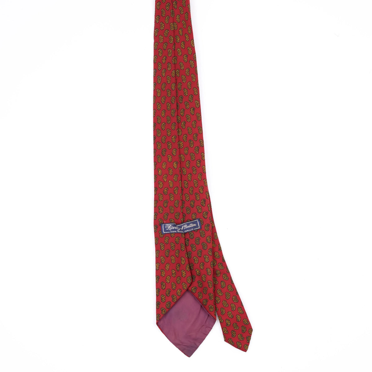 Back Back of Vintage 1980's Foulard Paisley Patterned Tie