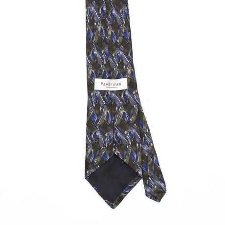 Back Back Detail of Vintage Van Heusen Geometric Patterned Tie