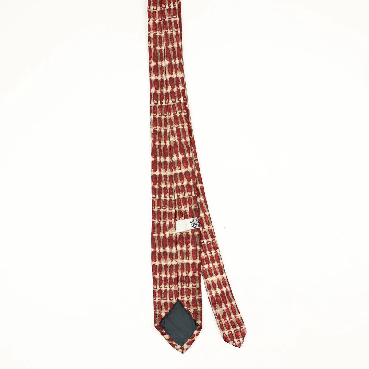 Back Back of Vintage 1990's Geometric Patterned Tie