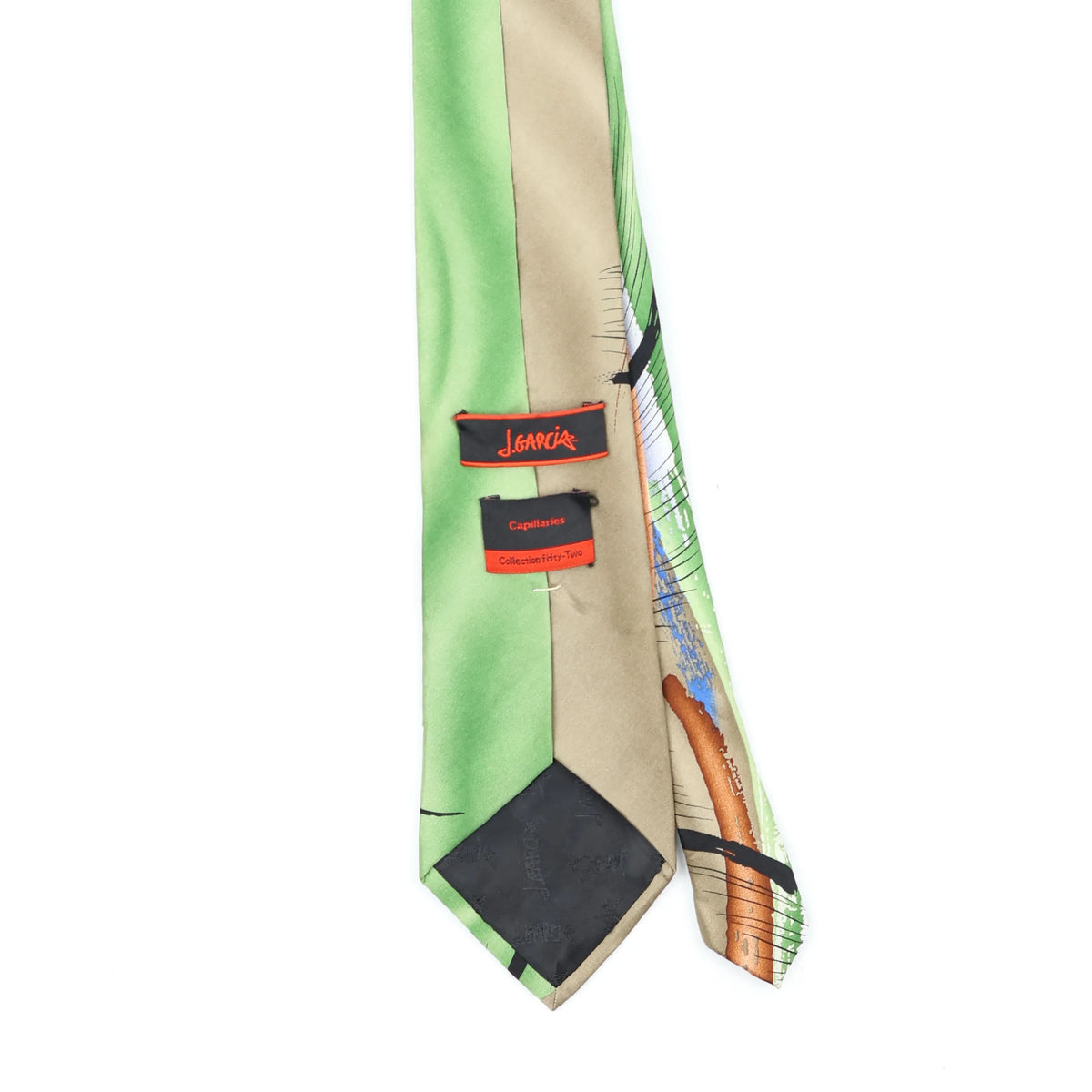 Back Back Detail of Vintage Jerry Garcia Capillaries Abstract Patterned Tie