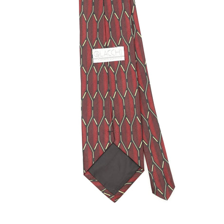 Back Back Detail of Vintage 1990's Geometric Patterned Tie