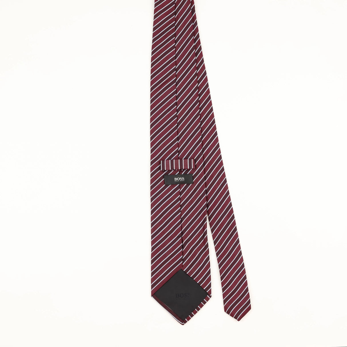 Back of Vintage 1990's Hugo Boss Striped Patterned Tie