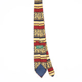 Back Back of Vintage 1990's Tie Rack Charleston Striped Patterned Tie