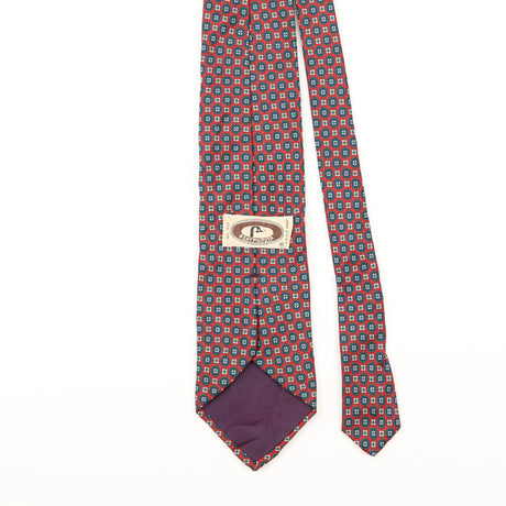 Back Detail of Vintage Bert Pulitzer Geometric Patterned Tie