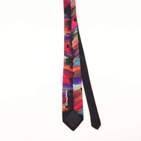 Back of Vintage 1980's Abstract Patterned Tie