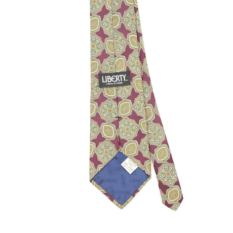 Back Back Detail of Vintage 1990's Liberty of London Geometric Patterned Tie