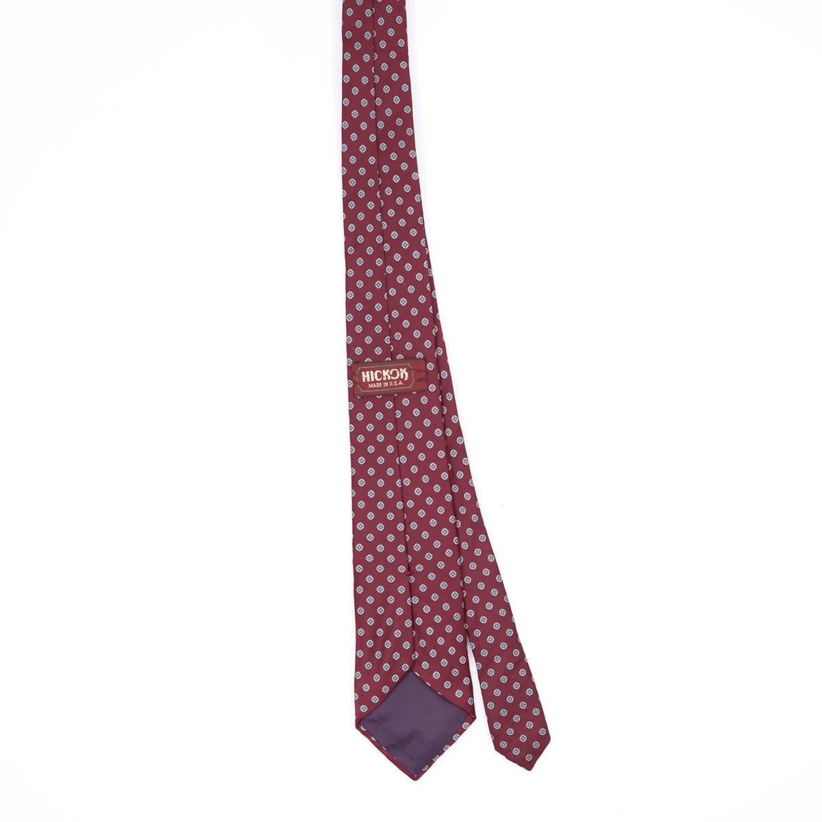 Back Back of Vintage 1990's Foulard Geometric Patterned Tie