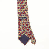 Back Back Detail of Vintage 1990's Nautica Paisley Patterned Tie