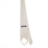 Back Back of Vintage 1990's Brooks Brothers Daisy Foulard Geometric Patterned Tie