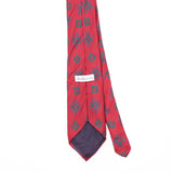 Back Back Detail of Vintage 1990's Oleg Cassini Squares Geometric Patterned Tie