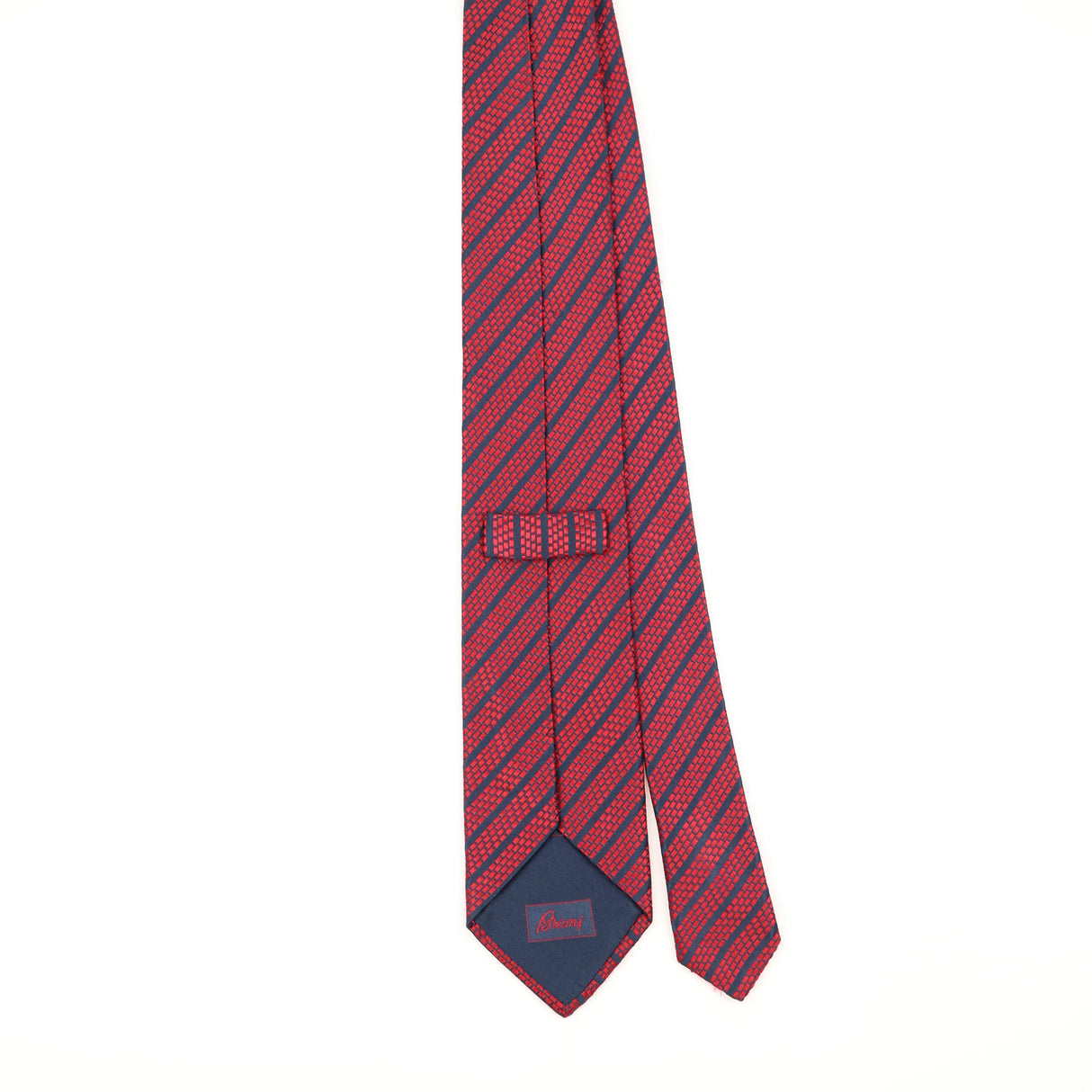 Back of Vintage 1990's Brioni Geometric Patterned Tie