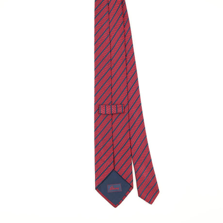 Back of Vintage 1990's Brioni Geometric Patterned Tie