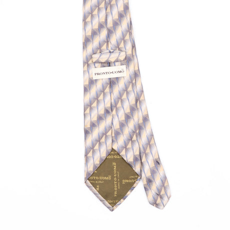 Back Back Detail of Vintage 1990's Pronto Uomo Geometric Patterned Tie