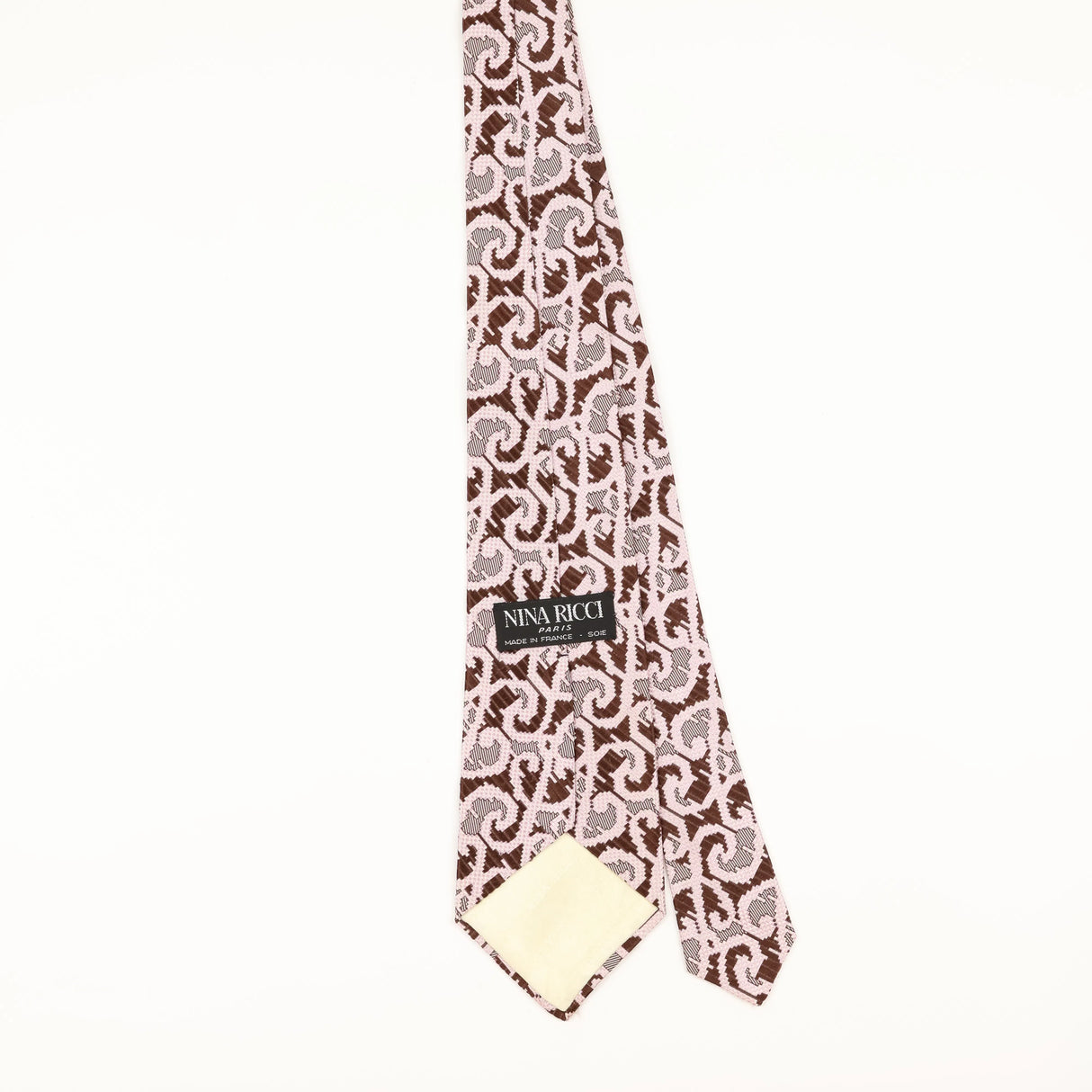 Back of Vintage 1990's Nina Ricci Geometric Patterned Tie