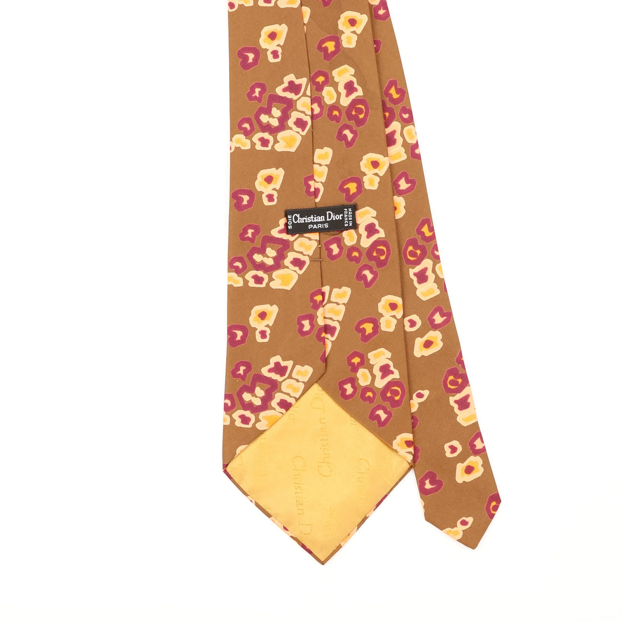 Back Detail of Vintage 1980's Christian Dior Floral Patterned Tie