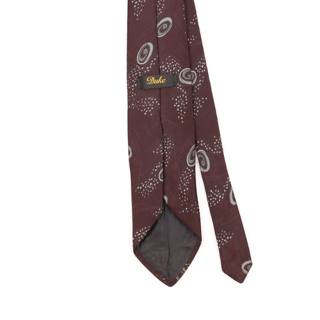Back Detail of Vintage 1980's Geometric Patterned Tie