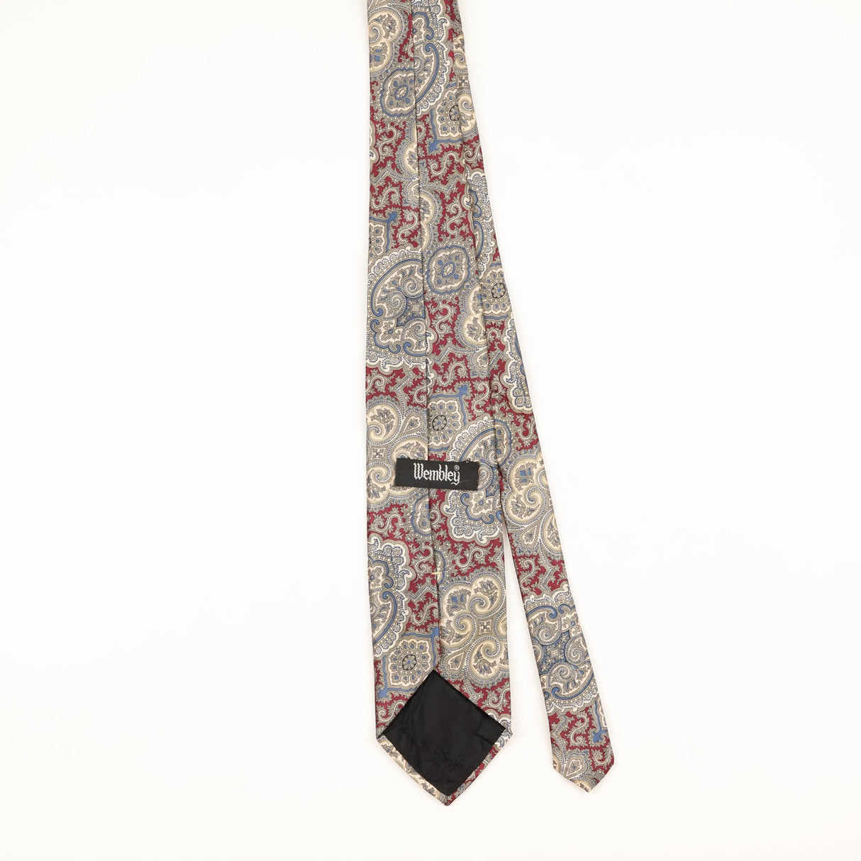 Back of Vintage 1990's Wembley Paisley Patterned Tie